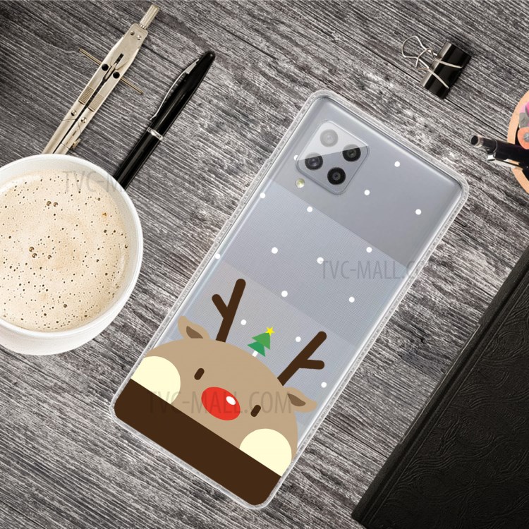 Christmas Style Pattern Decor TPU Phone Case for Samsung Galaxy A42 5G - Brown Elk-2