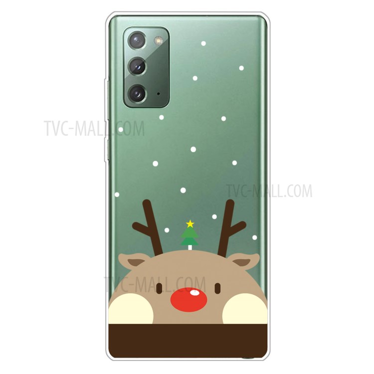 Christmas Style Pattern Decor TPU Phone Case for Samsung Galaxy Note 20 5G / Galaxy Note 20 - Brown Elk-1