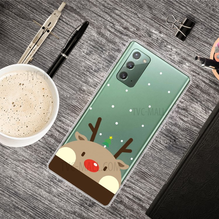 Christmas Style Pattern Decor TPU Phone Case for Samsung Galaxy Note 20 5G / Galaxy Note 20 - Brown Elk-2