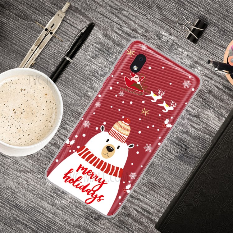 Christmas Style Pattern Printing TPU Phone Cover for Samsung Galaxy A01 Core - Style A-2