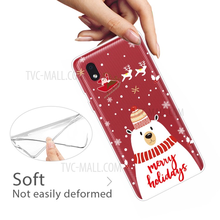 Christmas Style Pattern Printing TPU Phone Cover for Samsung Galaxy A01 Core - Style A-3