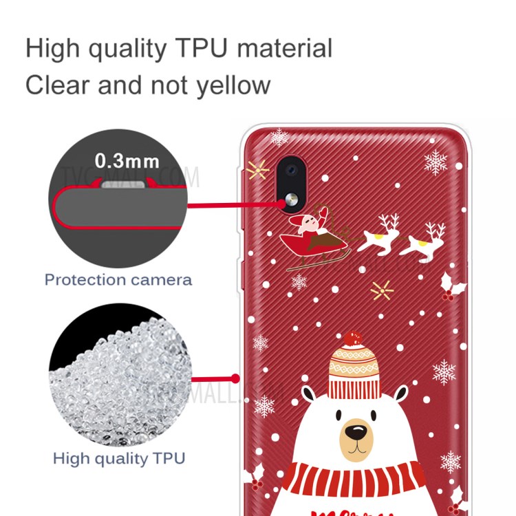 Christmas Style Pattern Printing TPU Phone Cover for Samsung Galaxy A01 Core - Style A-4