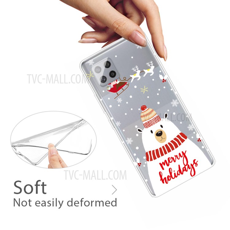 Christmas Style Pattern Printing TPU Phone Shell for Samsung Galaxy A42 5G - Style A-3