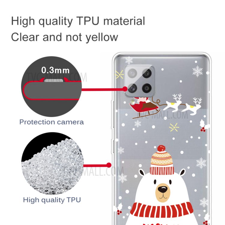 Christmas Style Pattern Printing TPU Phone Shell for Samsung Galaxy A42 5G - Style A-4