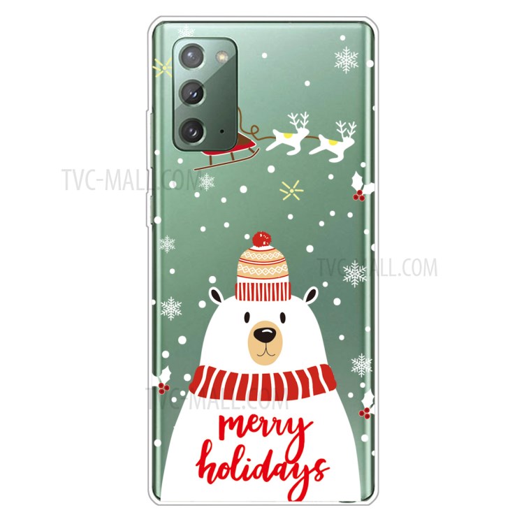 Christmas Style Pattern Printing TPU Phone Casing for Samsung Galaxy Note 20/Note 20 5G - Style A-1