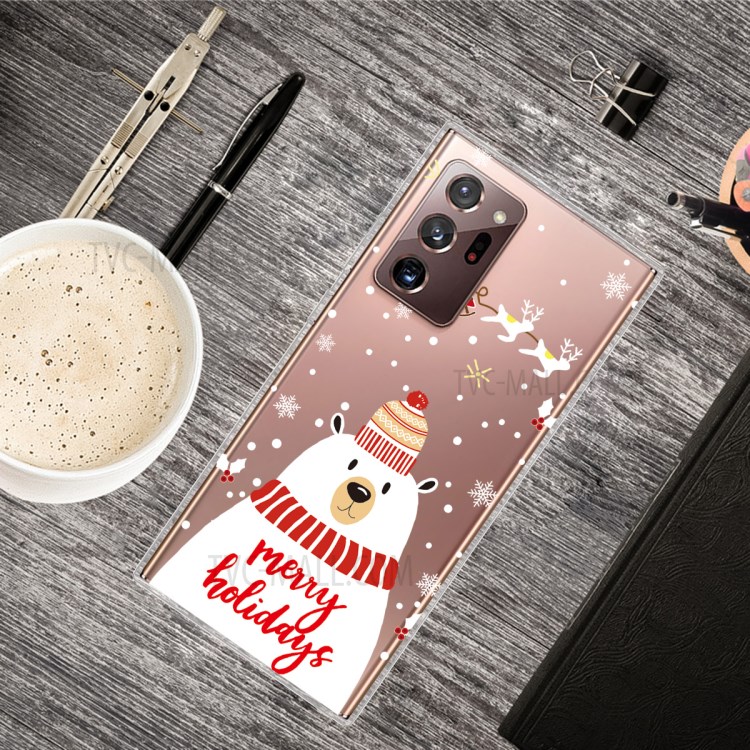 Christmas Style Pattern Printing TPU Case for Samsung Galaxy Note20 Ultra 5G / Galaxy Note20 Ultra - Bear-2
