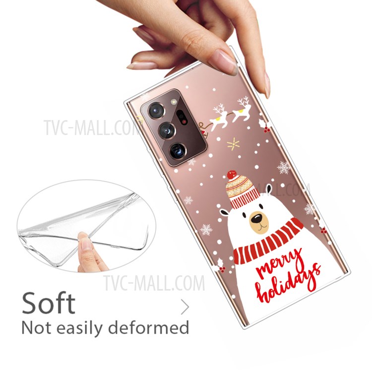 Christmas Style Pattern Printing TPU Case for Samsung Galaxy Note20 Ultra 5G / Galaxy Note20 Ultra - Bear-3