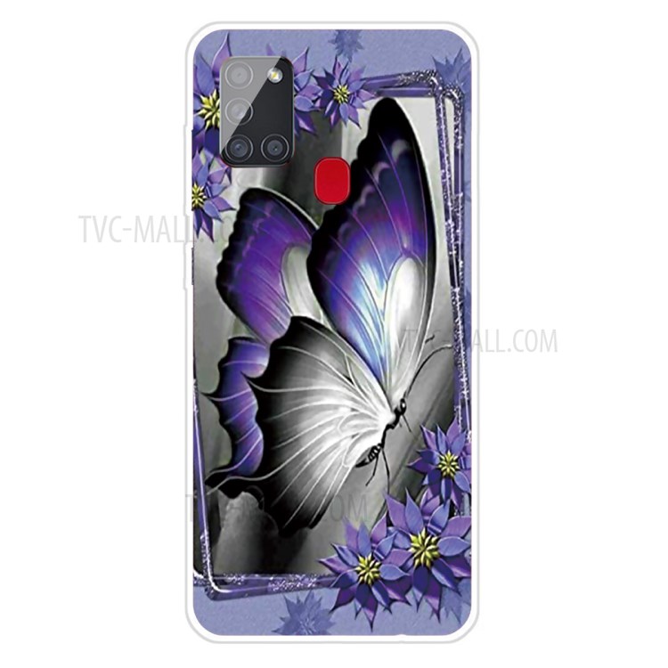 Pattern Printing TPU Phone Case for Samsung Galaxy A21s - Butterfly-1
