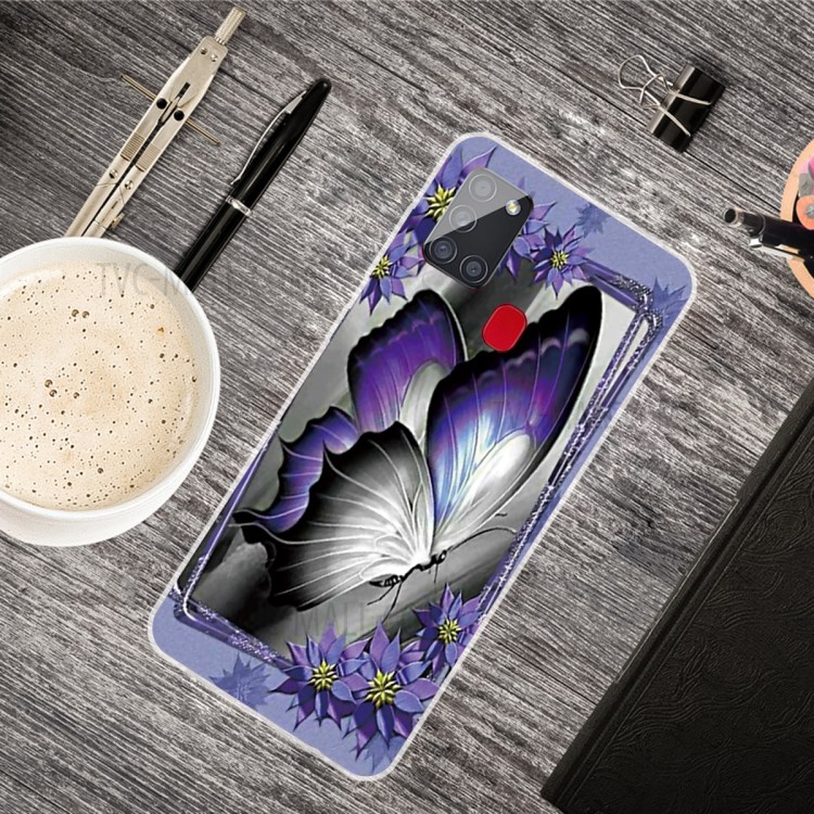Pattern Printing TPU Phone Case for Samsung Galaxy A21s - Butterfly-2