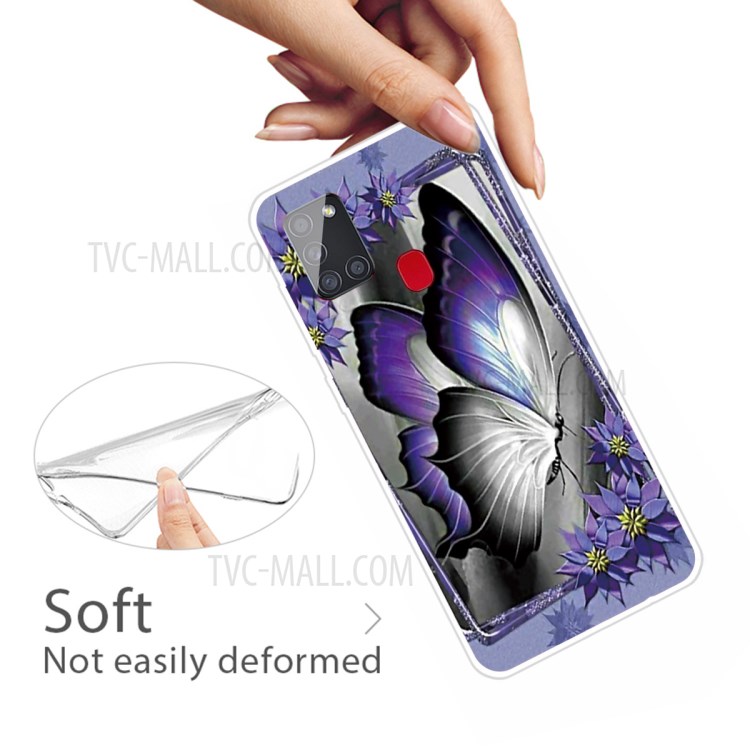 Pattern Printing TPU Phone Case for Samsung Galaxy A21s - Butterfly-4