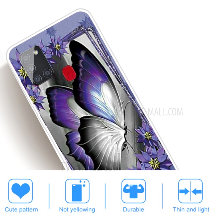 Pattern Printing TPU Phone Case for Samsung Galaxy A21s - Butterfly-5