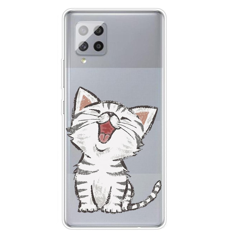Pattern Printing TPU Case Covering for Samsung Galaxy A42 5G - Cute Cat-1