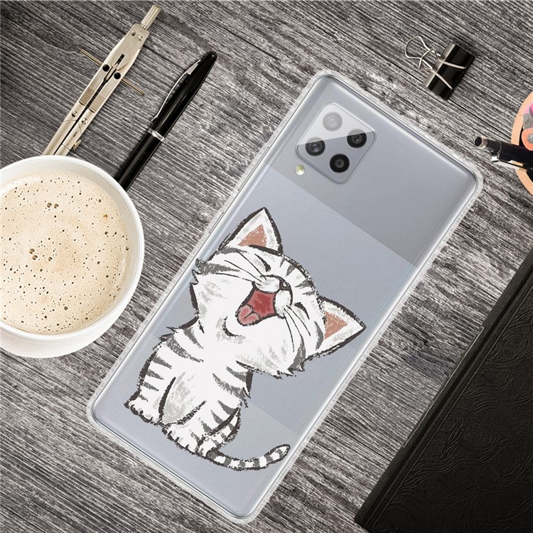 Pattern Printing TPU Case Covering for Samsung Galaxy A42 5G - Cute Cat-2