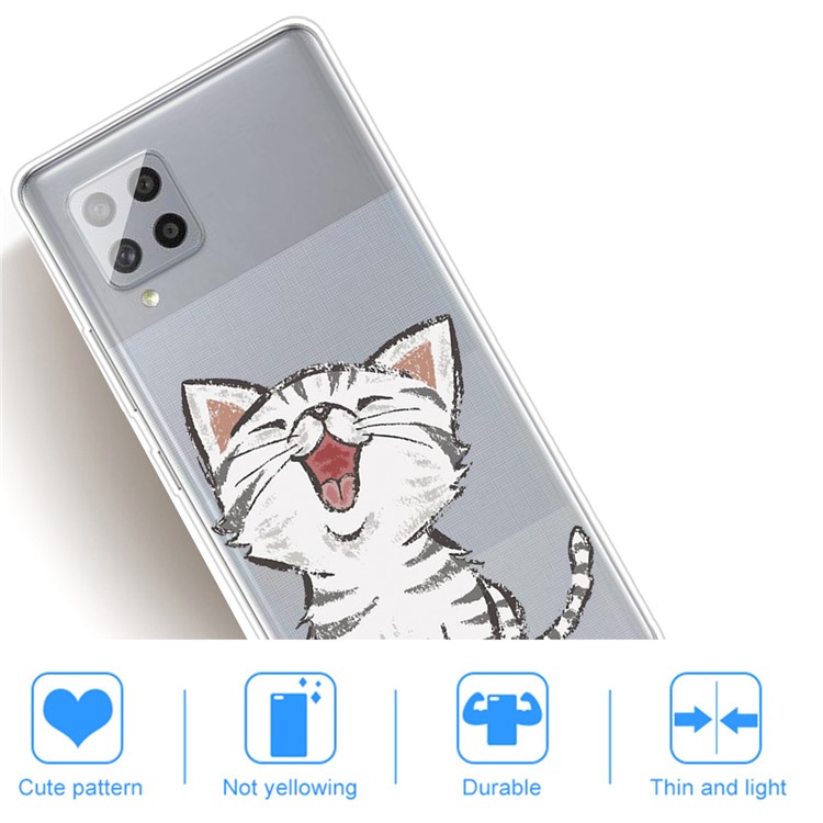 Pattern Printing TPU Case Covering for Samsung Galaxy A42 5G - Cute Cat-5