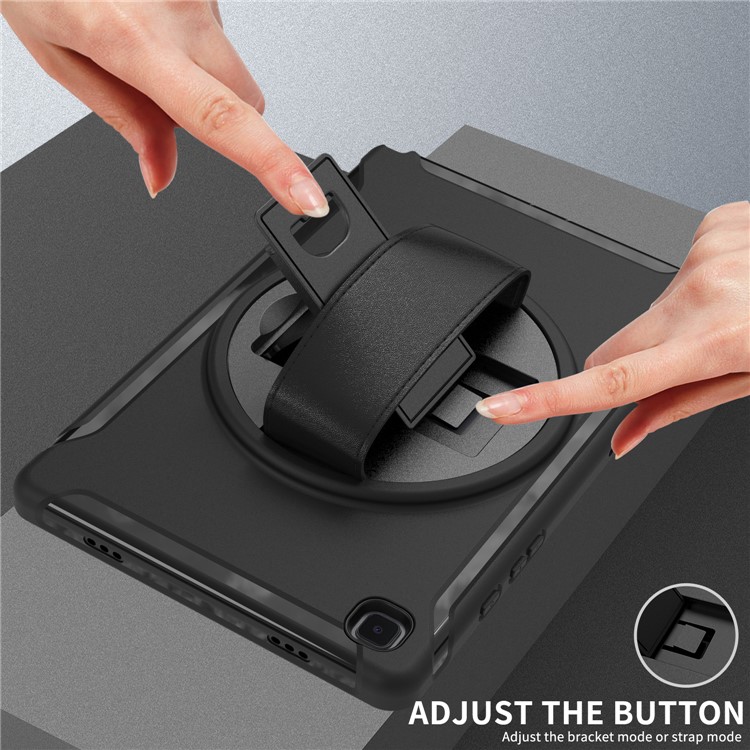 360 ° Schwenkbar Kippständer PC + TPU Mit Stiftschlitzoberteil Für Samsung Galaxy Tab 10.4 A7 (2020) - Schwarz-9