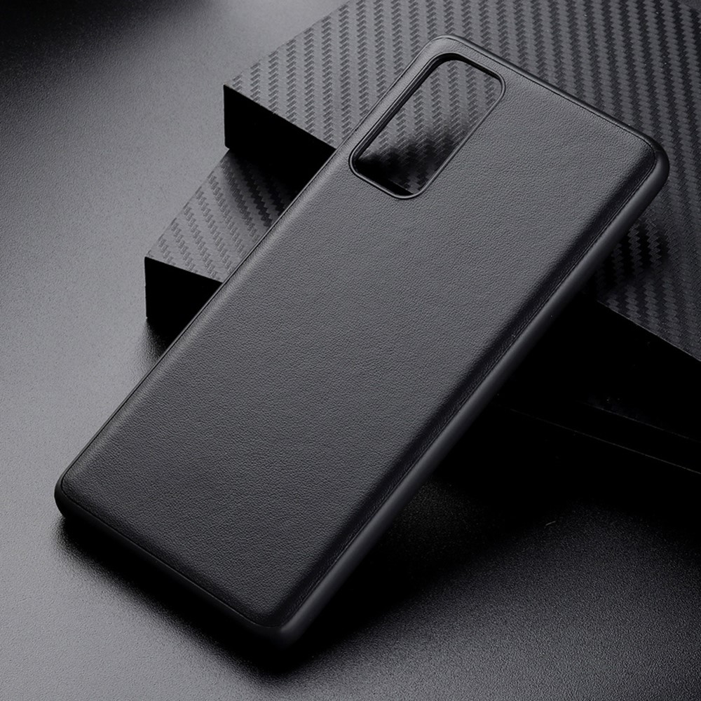 Genuine Leather Coated TPU + PC Shell for Samsung Galaxy S20 FE/S20 Fan Edition/S20 FE 5G/S20 Fan Edition 5G - Black-4