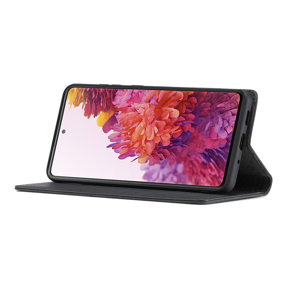 LC. IMEEKE TPU + PU Cuero Auto-absorbida Cáscara Protectora Del Teléfono Magnético Para La Galaxia S20 FE / S20 Edición Ventilador / S20 FE 5G / S20 Edición Ventilador Lite 5G / S20 - Negro-15