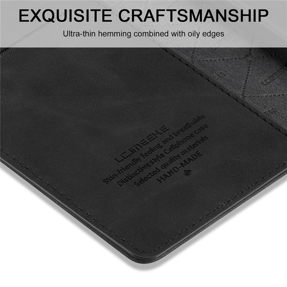 LC. IMEEKE TPU + PU Cuero Auto-absorbida Cáscara Protectora Del Teléfono Magnético Para La Galaxia S20 FE / S20 Edición Ventilador / S20 FE 5G / S20 Edición Ventilador Lite 5G / S20 - Negro-5
