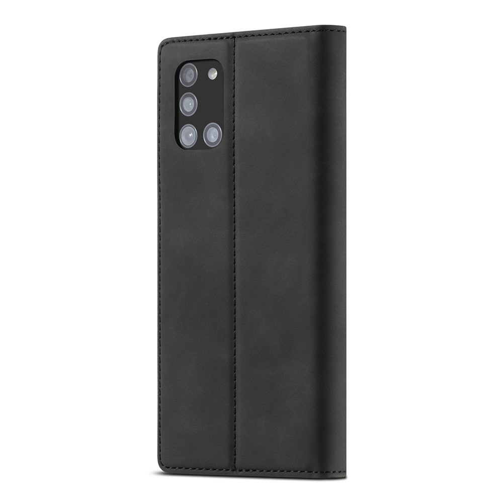 LC.IMEEKE LC Leather Wallet Auto Absorbed Phone Protector for Samsung Galaxy A51 SM-A515/M40S - Black-7