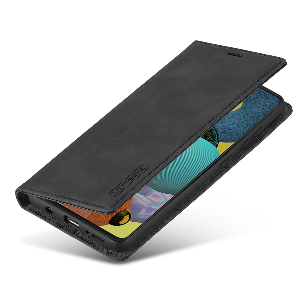 LC.IMEEKE LC Leather Wallet Auto Absorbed Phone Protector for Samsung Galaxy A51 SM-A515/M40S - Black-9