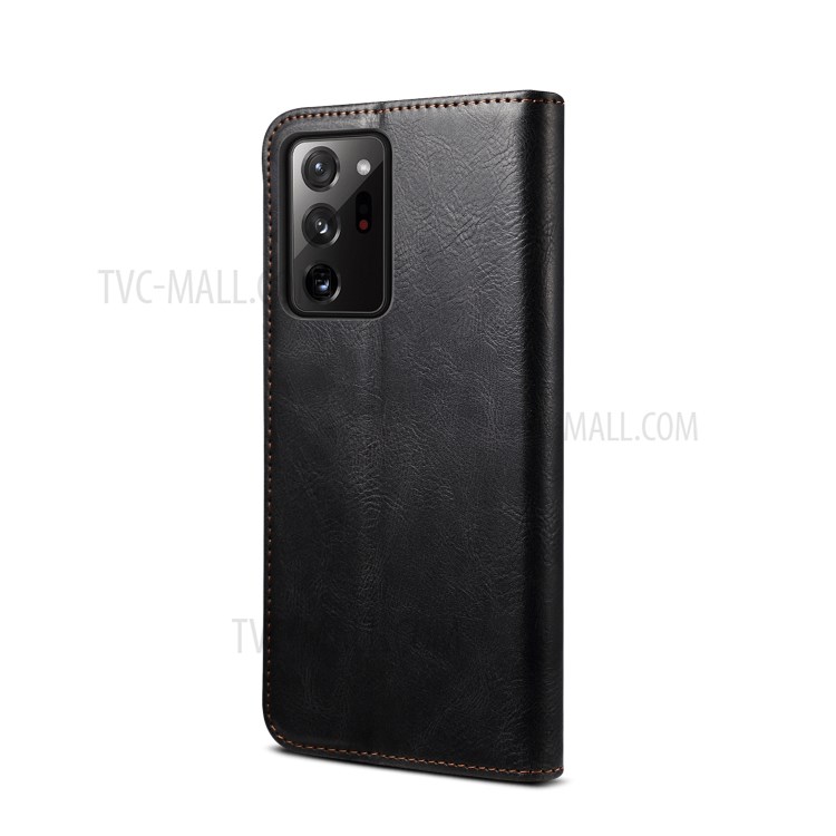 Leisure Style Waxy Crazy Horse Texture Phone Leather Cover Shell for Samsung Galaxy S20 Plus/S20 Plus 5G - Black-3