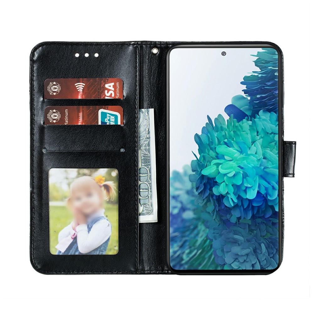 Imprint Mandala Flower Leather Protective Cover for Samsung Galaxy S20 FE/S20 Fan Edition/S20 FE 5G/S20 Fan Edition 5G - Black-3