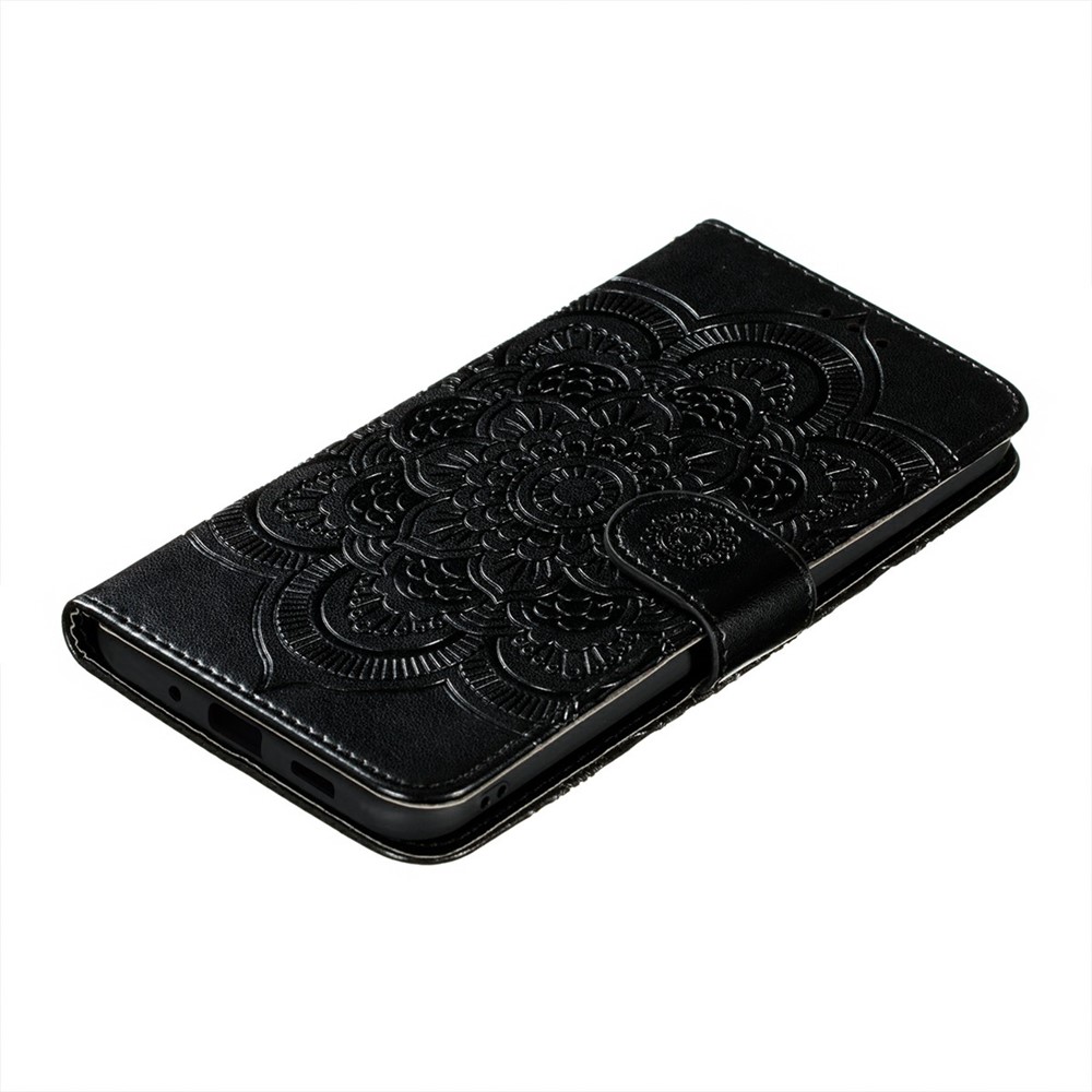 Imprint Mandala Flower Leather Protective Cover for Samsung Galaxy S20 FE/S20 Fan Edition/S20 FE 5G/S20 Fan Edition 5G - Black-6