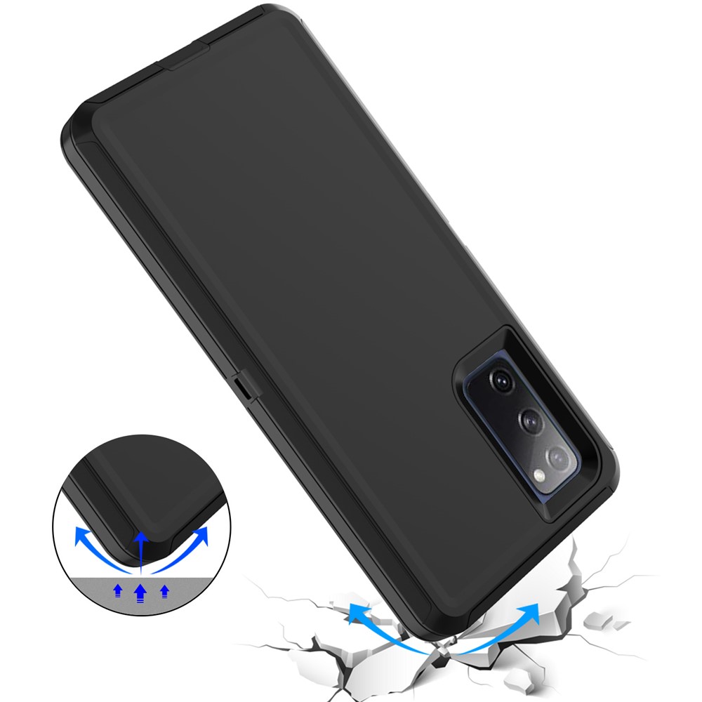 Detachable Shockproof Drop-proof Dust-proof PC + TPU Hybrid Case for Samsung Galaxy S20 FE/S20 Fan Edition/S20 FE 5G/S20 Fan Edition 5G - All Black-2