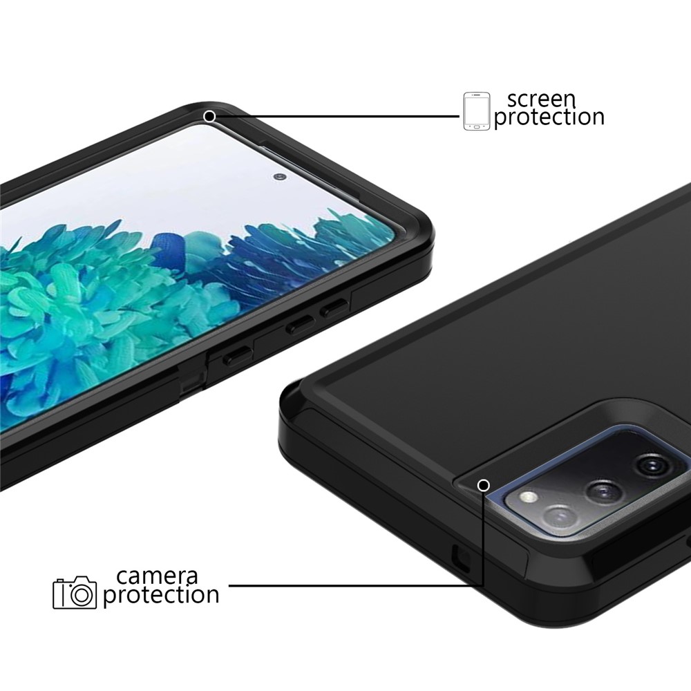 Detachable Shockproof Drop-proof Dust-proof PC + TPU Hybrid Case for Samsung Galaxy S20 FE/S20 Fan Edition/S20 FE 5G/S20 Fan Edition 5G - All Black-3