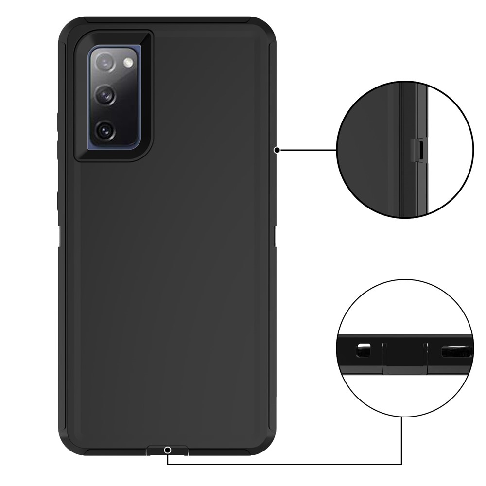 Detachable Shockproof Drop-proof Dust-proof PC + TPU Hybrid Case for Samsung Galaxy S20 FE/S20 Fan Edition/S20 FE 5G/S20 Fan Edition 5G - All Black-4