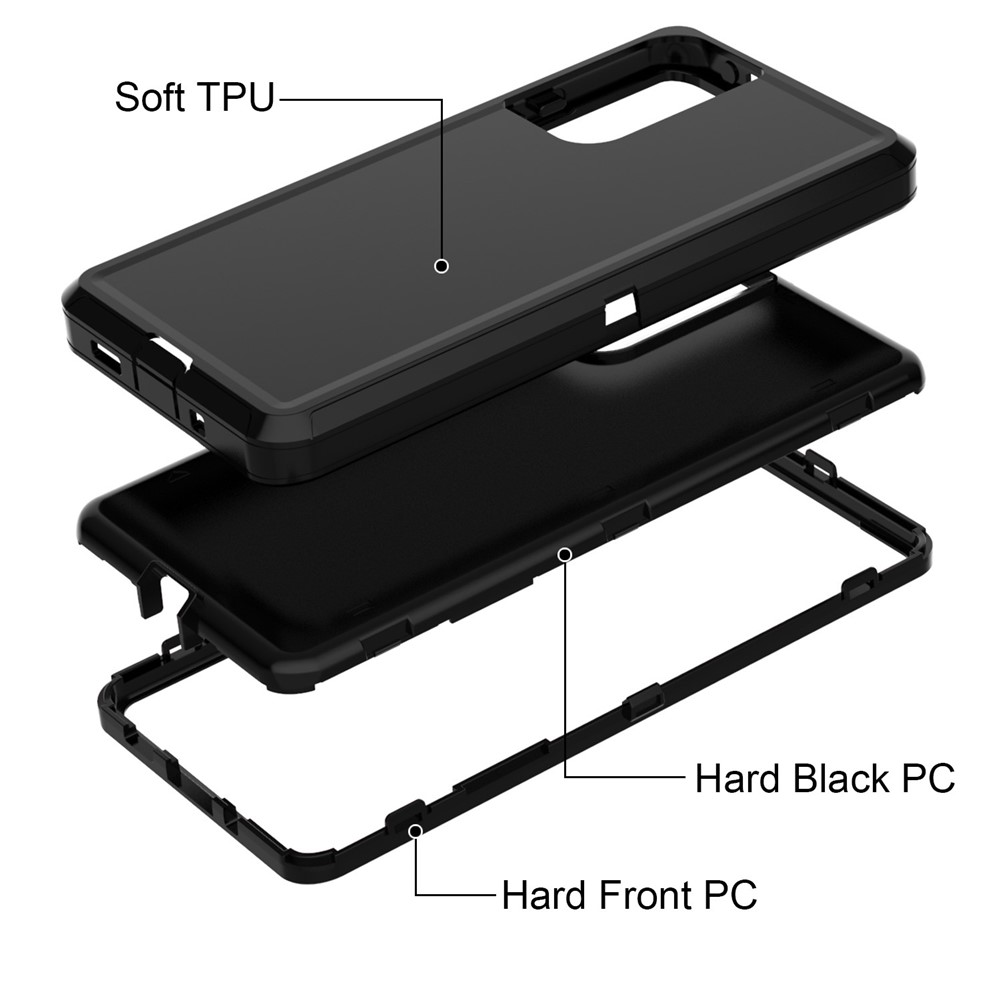 Detachable Shockproof Drop-proof Dust-proof PC + TPU Hybrid Case for Samsung Galaxy S20 FE/S20 Fan Edition/S20 FE 5G/S20 Fan Edition 5G - All Black-5