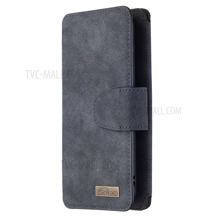 Detachable 2 in 1 Matte Surface Leather Wallet Stand Cell Phone Cover Case for Samsung Galaxy A40 - Black-2