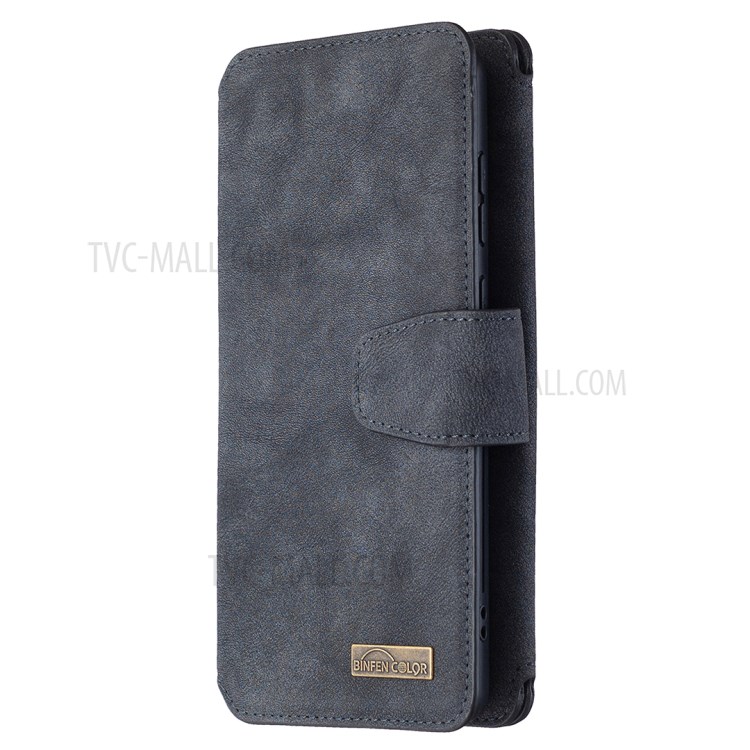 Detachable 2 in 1 Matte Surface PU Leather Zippered Wallet Cell Phone Cover Case for Samsung Galaxy A81/Note 10 Lite - Black-2