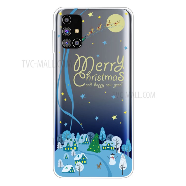Merry Christmas Theme Patterned Soft TPU Case for Samsung Galaxy M51 International Edition - Christmas Eve-1