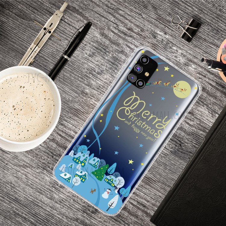 Merry Christmas Theme Patterned Soft TPU Case for Samsung Galaxy M51 International Edition - Christmas Eve-2