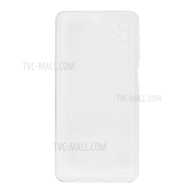 Full Coverage Front PET+TPU Frame+Acrylic Back Clear Phone Case for Samsung Galaxy M51-1