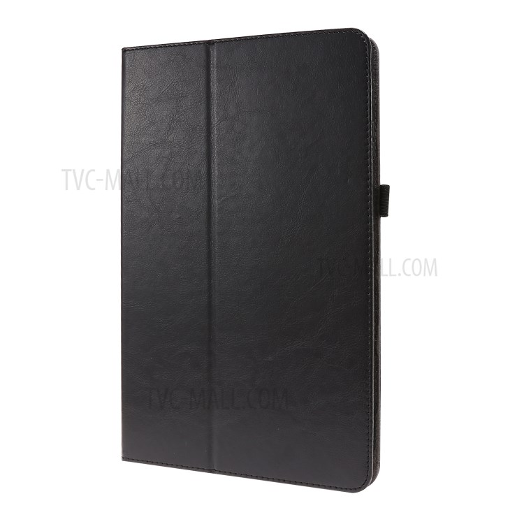 Crazy Horse Texture Two-Fold Design Leather Cover Case for Samsung Galaxy Tab S7 Plus - Black-2