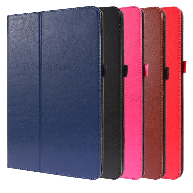 Crazy Horse Texture Two-Fold Design Leather Cover Case for Samsung Galaxy Tab S7 Plus - Black-9