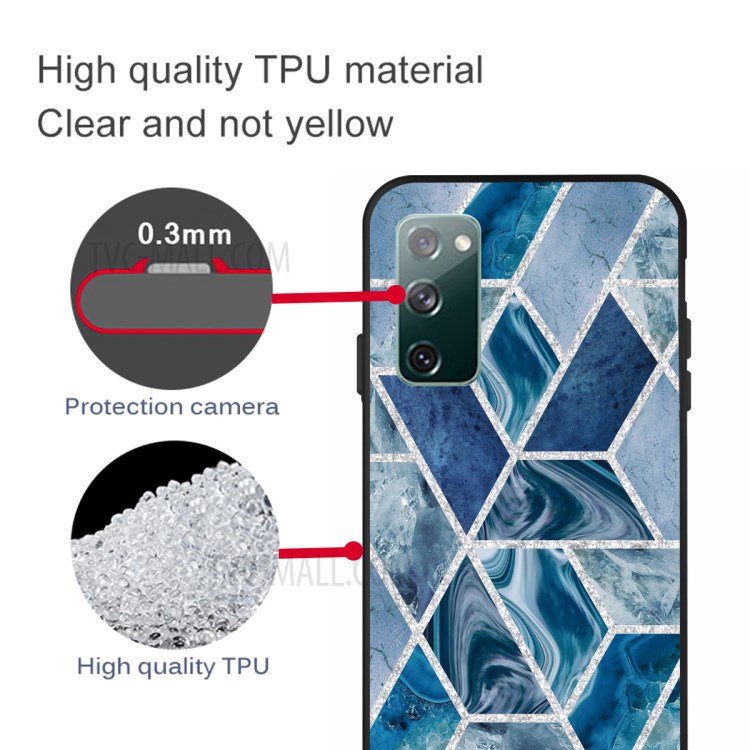 Matte Black TPU Case for Samsung Galaxy S20 FE/S20 Fan Edition/S20 FE 5G/S20 Fan Edition 5G Fashion Marble Texture - Style A-4