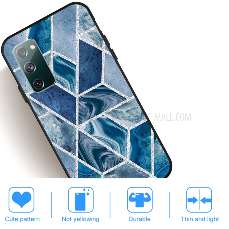 Matte Black TPU Case for Samsung Galaxy S20 FE/S20 Fan Edition/S20 FE 5G/S20 Fan Edition 5G Fashion Marble Texture - Style A-5