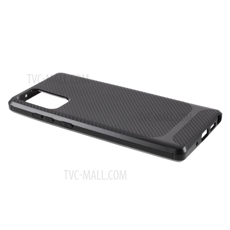 Soft TPU Carbon Fiber Texture Protective Phone Case for Samsung Galaxy Note20/Note20 5G - Black-4