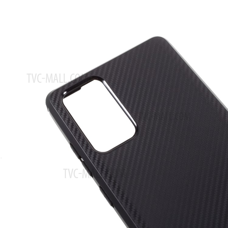 Soft TPU Carbon Fiber Texture Protective Phone Case for Samsung Galaxy Note20/Note20 5G - Black-8