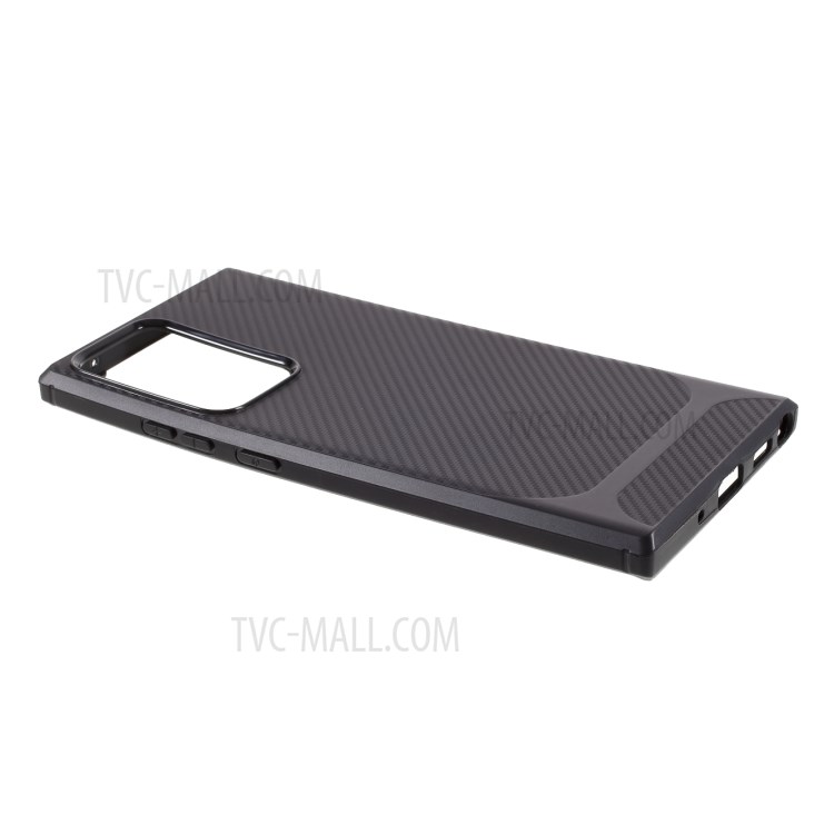Carbon Fiber Texture Soft TPU Protective Phone Case for Samsung Galaxy Note20 Ultra/Note20 Ultra 5G - Black-4