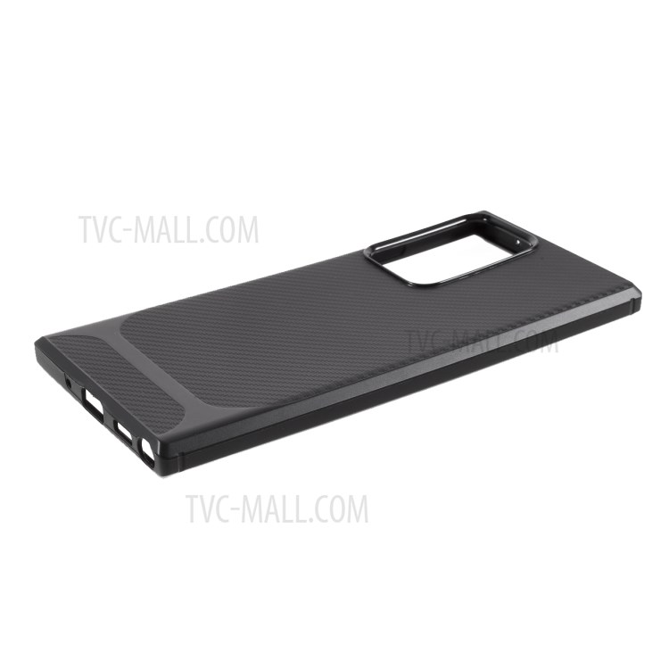 Carbon Fiber Texture Soft TPU Protective Phone Case for Samsung Galaxy Note20 Ultra/Note20 Ultra 5G - Black-5