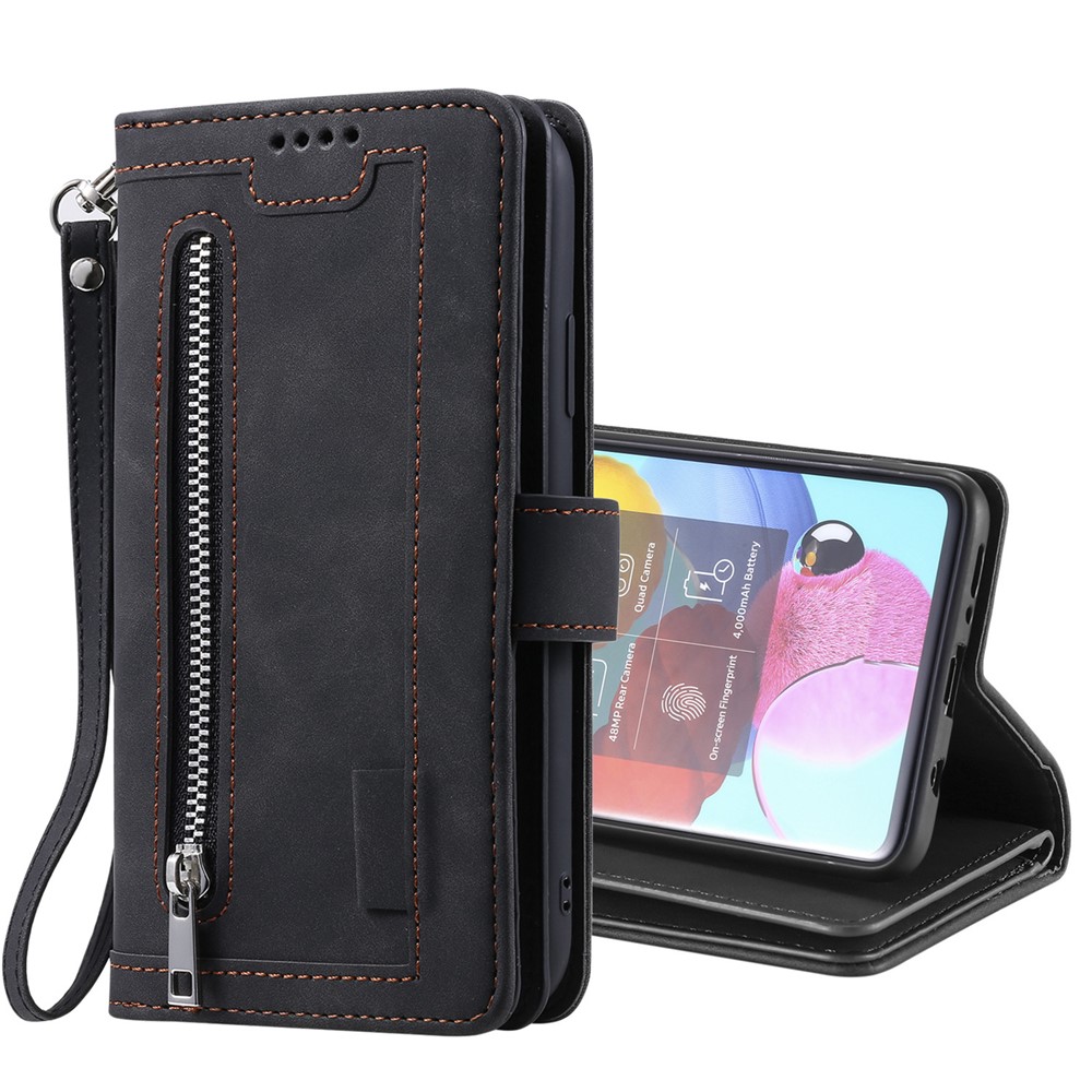 Zipper Pocket 9 Card Slots Leather Wallet Case for Samsung Galaxy S20 FE/S20 Fan Edition/S20 FE 5G/S20 Fan Edition 5G - Black-2