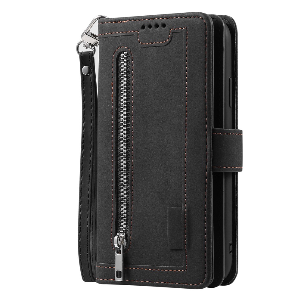 Zipper Pocket 9 Card Slots Leather Wallet Case for Samsung Galaxy S20 FE/S20 Fan Edition/S20 FE 5G/S20 Fan Edition 5G - Black-6