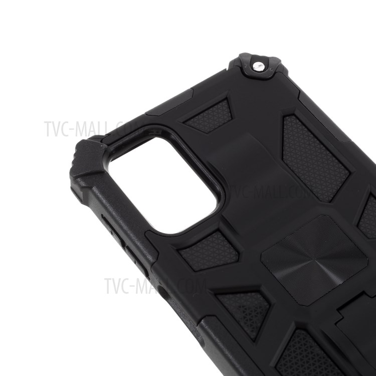 Shockproof Phone Protective Shell Kickstand + Built-in Magnetic Metal for Samsung Galaxy M31 - Black-8