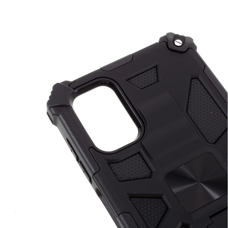 Shock Protective Protective Shell Con Kickstand Para Samsung Galaxy M51 (versión de Huella Digital Lateral) - Negro