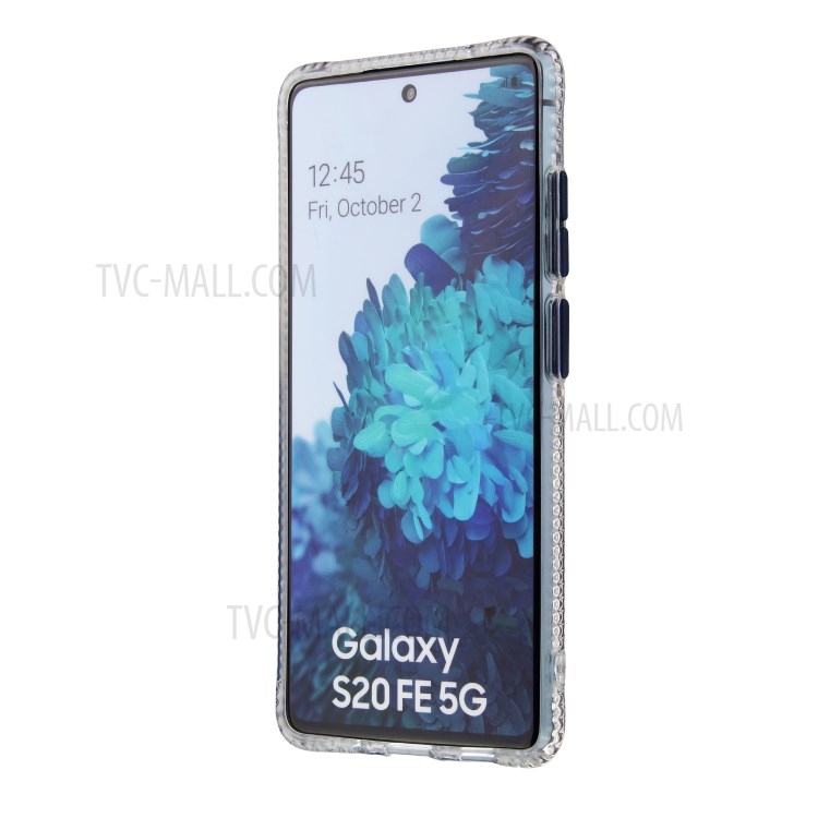 TPU + Acylic Marble Pattern Printing Phone Cover Case for Samsung Galaxy S20 FE/S20 Fan Edition/S20 FE 5G/S20 Fan Edition 5G/S20 Lite - Sky Blue-2