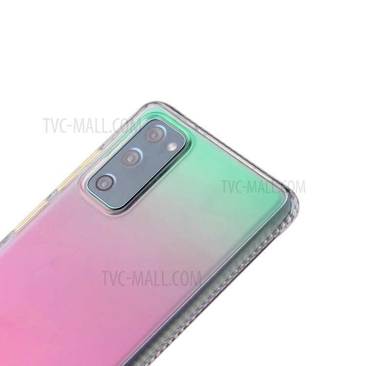 Color Gradient TPU + Acrylic Phone Cover Shell for Samsung Galaxy S20 FE/S20 Fan Edition/S20 FE 5G/S20 Fan Edition 5G/S20 Lite - Pink-11